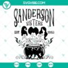 Sanderson Sisters SVG design, Hocus Pocus themed image for use in crafting projects, in SVG, PNG, DXF, and EPS formats for Silhouette machines.