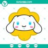 Sanrio Characters Face Flower SVG Bundle featuring Hello Kitty design for digital crafting projects.
