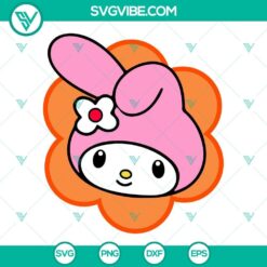 Sanrio Characters Face Flower SVG File Bundle, Hello Kitty SVG Image 8
