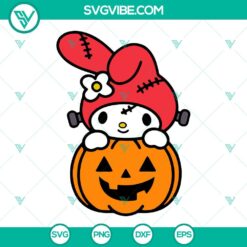 Sanrio Characters Halloween SVG Download, Hello Kitty Pumpkin SVG Images, Kuromi 6