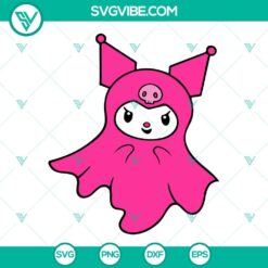 Sanrio Ghost Halloween SVG Images, Hello Kitty Halloween SVG File, Kuromi SVG Image 4