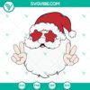 Retro Santa Claus SVG for Christmas design, Groovy Santa Christmas SVG File, ideal for festive projects.