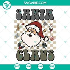Vintage Santa Claus SVG files for download, featuring retro Christmas design elements perfect for holiday crafts and decorations.