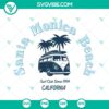 Santa Monica Beach California Surf Club Since 1994 SVG Images of a Van - Surfing Lifestyle Design for Prints or Merchandise.