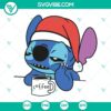 Santa Stitch and Lilo on a coffee Christmas SVG file for holiday crafting and projects.