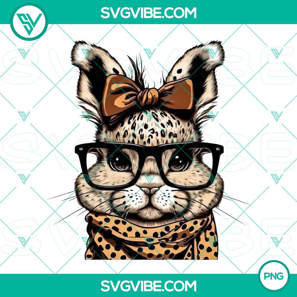 Sassy Bunny Leopard Bandana And Glasses PNG Files, Cute Rabbit PNG Files, Bunny Easter PNG Images Sassy bunny leopard bandana and glasses PNG files, cute rabbit Easter PNG images - fun and stylish design for digital projects.