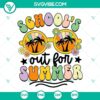 School's Out For Summer SVG design with vacation teachers and beach theme, suitable for summer crafts.