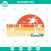 Retro summer SVG images for teachers with a beach theme for school break, ideal for crafting projects.