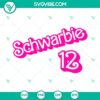 Kyle Schwarber Philadelphia Phillies baseball SVG design for download in Schwarbie Barbie theme, unique cut files for DIY projects.