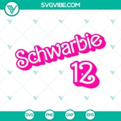 Kyle Schwarber Philadelphia Phillies baseball SVG design for download in Schwarbie Barbie theme, unique cut files for DIY projects.