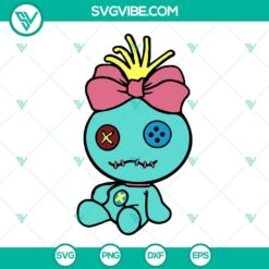 Scrump Lilo And Stitch Doll SVG design for Cricut - PNG, DXF, EPS cut files.