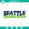 Seattle Seahawks football team logo SVG images in PNG, DXF, EPS cut files - ideal for crafts, shirts, and more.