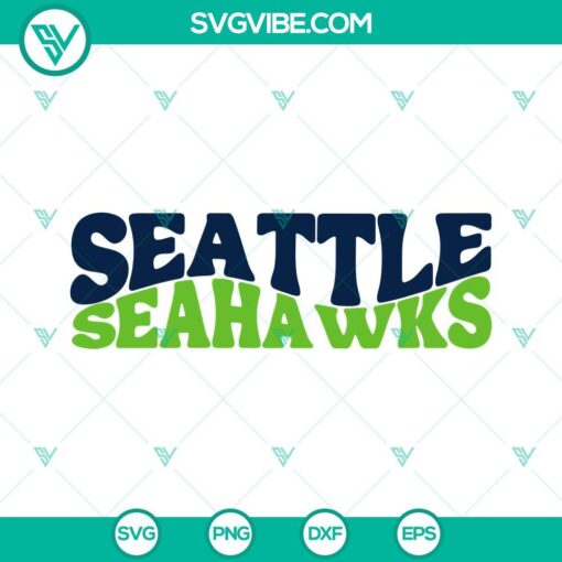 Seattle Seahawks football team logo SVG images in PNG, DXF, EPS cut files - ideal for crafts, shirts, and more.