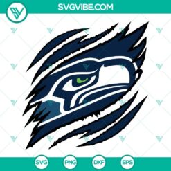 Seattle Seahawks ripped claw SVG designs featuring Seattle Seahawks logo and graphics for digital use. Great for Seahawks fans!