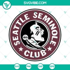 Seattle Seminole Club SVG logo with Florida State Seminoles design, ideal for FSU fans.