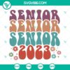 Senior 2023 SVG floral graduation design PNG files in DXF and EPS formats, perfect for crafting projects.