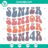 Senior 2024 themed retro smiley face SVG design, perfect for Class of 2024. Instant download available.