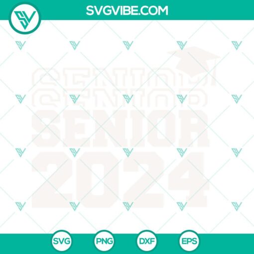 Senior 2024 grad SVG, PNG, DXF, EPS cut files for crafting projects.