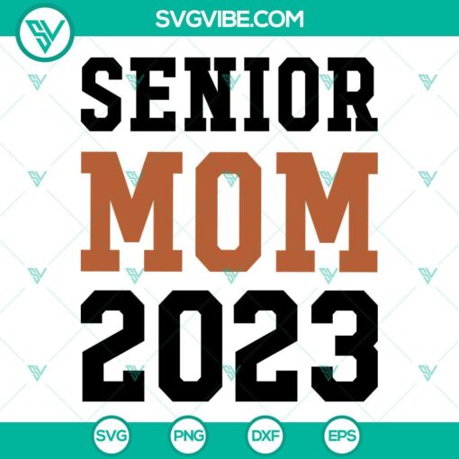 Senior Mom 2023 SVG Files Bundle, Football Senior Mom SVG File, Class Of 1