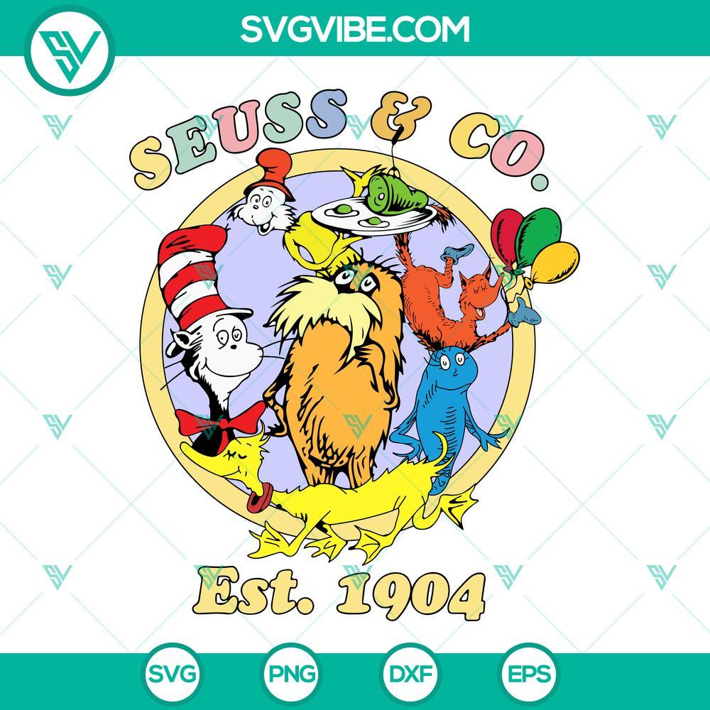 seuss-and-co-est-1904-svg-read-across-america-day-svg-retro-dr-seuss-svg-png-dxf-eps-6-mockup.jpg Seuss And Co Est 1904 SVG Files featuring Read Across America Day and Retro Dr. Seuss-inspired imagery for digital designs.