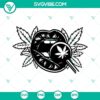 Sexy lips biting weed candy SVG with intricate weed design, perfect for cannabis-themed projects and merchandise.
