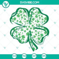 Shamrock, clover, and St Patrick's Day SVG file ideal for Cricut, containing festive designs in PNG, DXF, EPS formats for crafting projects.