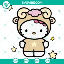 Sheep Hello Kitty, Aries Hello Kitty, Respect The Kitty SVG files for download with cute and unique designs.