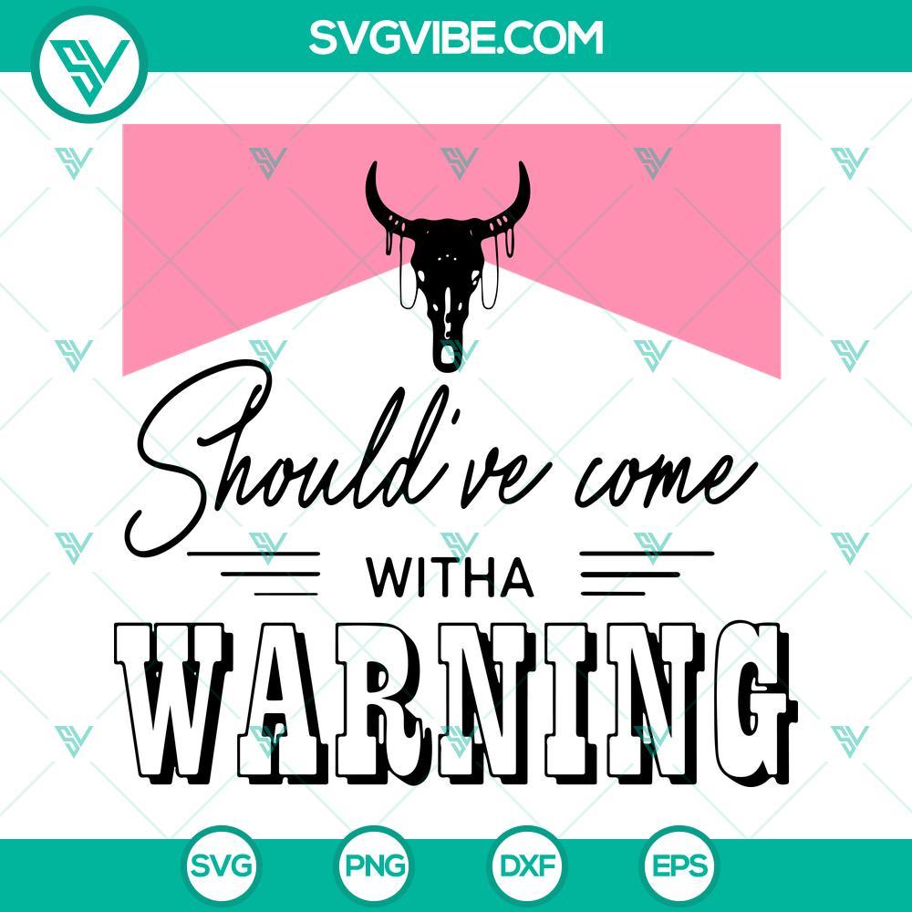 should-ve-come-with-a-warning-svg-morgan-wallen-svg-bull-skull-svg-country-music-svg-png-dxf-eps-9-mockup.jpg Morgan Wallen SVG image with bull skull design, featuring "Should've Come With A Warning" text. Ideal for country music fans and crafters.