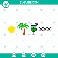 Si Hay Sol Hay Playa Bad Bunny SVG files with PNG, DXF, and EPS formats for cutting machines. Ideal for fans of Bad Bunny.