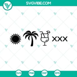 Si Hay Sol Hay Playa Bad Bunny SVG Sublimation Design for Cricut Cut, featuring a summery beach-themed graphic with Spanish text.
