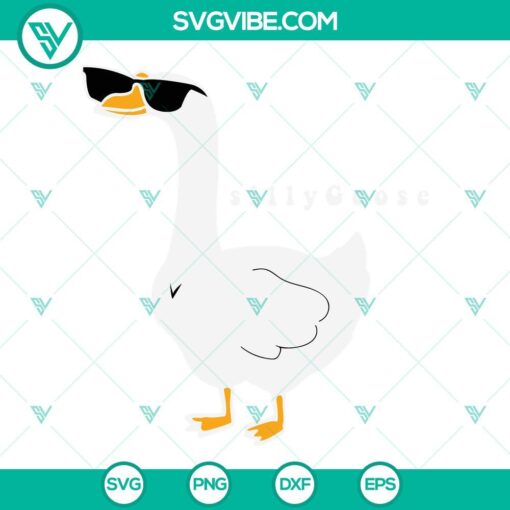 Silly Goose SVG file for Cricut and Silhouette featuring a humorous goose design. PNG, DXF, EPS formats included. Great for DIY projects.