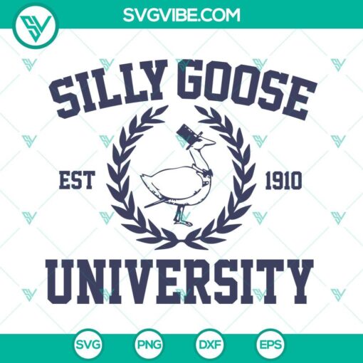 Silly Goose University SVG design for funny guys gifts, includes PNG, DXF, EPS file formats.