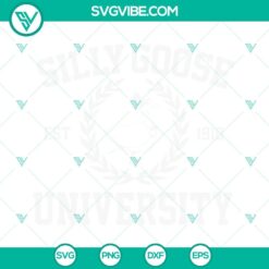Silly Goose University and Meme SVG files with funny goose designs for digital crafting projects.