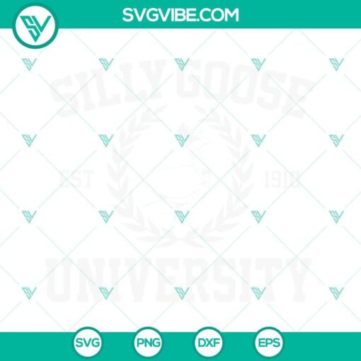 Silly Goose University and Meme SVG files with funny goose designs for digital crafting projects.