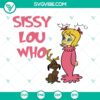 Sissy Lou Who, Cindy Lou Who, Max Dog SVG files for Christmas crafts, SVG designs for holiday projects.