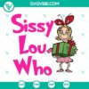 Whimsical Sissy Lou Who and Cindy Lou Who Christmas SVG files for download.