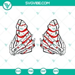 SVG files for a Skeleton Hands Christmas Tree Cake design by Little Debbie, perfect for holiday projects.