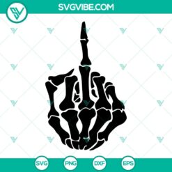 Skeleton Hands SVG bundle with middle finger and peace sign designs for download. Ideal for Halloween or edgy projects.
