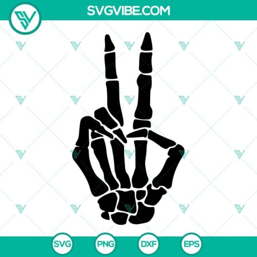 Skeleton Hands SVG Image Bundle, Middle Finger SVG Image, Peace Sign SVG Images, 1