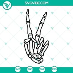 Skeleton Hands SVG Image Bundle, Middle Finger SVG Image, Peace Sign SVG Images, 6