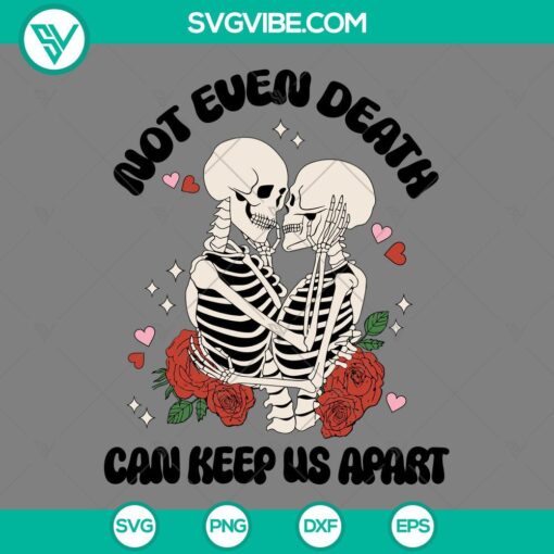 Skeleton love Valentine SVG with skull design, includes SVG PNG EPS DXF files for download.