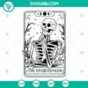 Skeleton The Overthinker Tarot SVG Download with skeleton and tarot card design, perfect for creative Halloween projects.