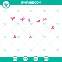 Pink Ribbon Dancing Skeletons Breast Cancer Awareness SVG Images for designs, crafts, and projects.