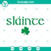 Saint Patrick's Day themed SVG file with shamrock and lucky images in PNG and DXF formats for crafting projects.