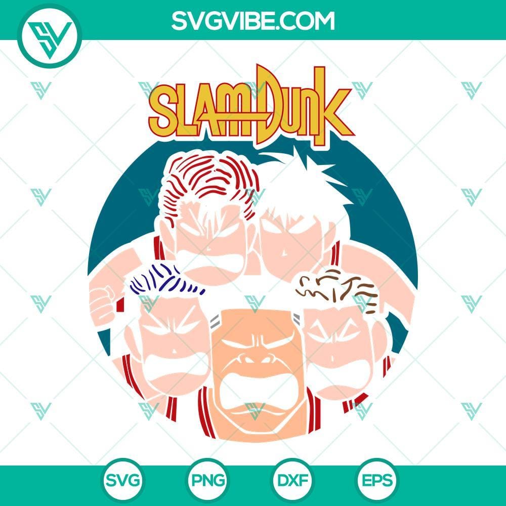 Slamdunk SVG, The First Slam Dunk Anime SVG PNG DXF EPS Slamdunk anime SVG bundle with PNG, DXF, EPS files for digital crafting projects.