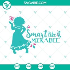 Encanto Mirabel SVG files featuring a smart design of Mirabel Madrigal, perfect for digital projects and crafts.