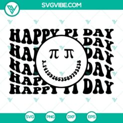 Smile face Happy Pi Day SVG Cricut PNG DXF EPS cut files for crafting projects.