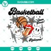 Smiley basketball, slam dunk, and rebound SVG files for sports designs. Ideal for basketball lovers' crafts.