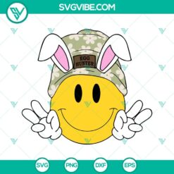 Smiley Face Beanie Easter SVG Files Bundle, Egg Hunter SVG Files, Bunny SVG Files, 4