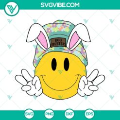 Smiley Face Beanie Easter SVG Files Bundle, Egg Hunter SVG Files, Bunny SVG Files, 6